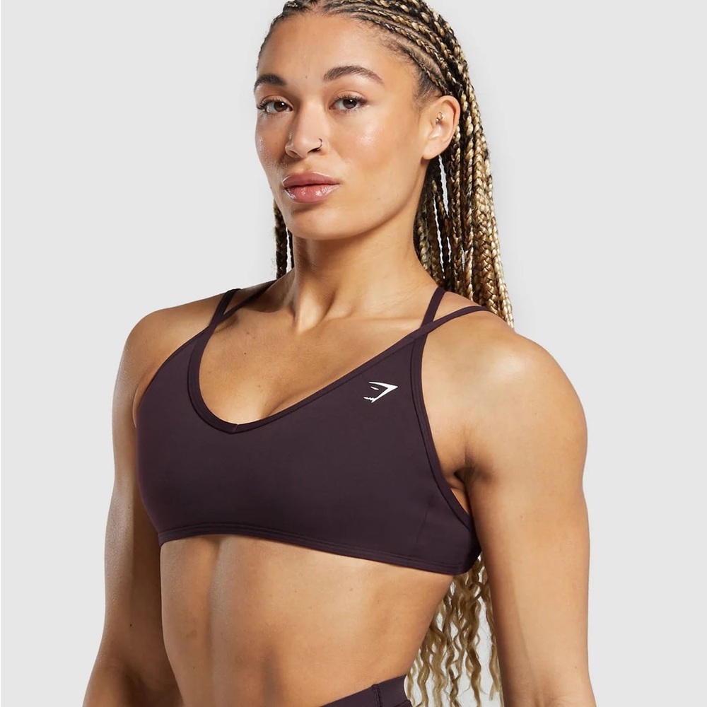 Gymshark BACK GAINS SPORTS BRA brown size M NWT